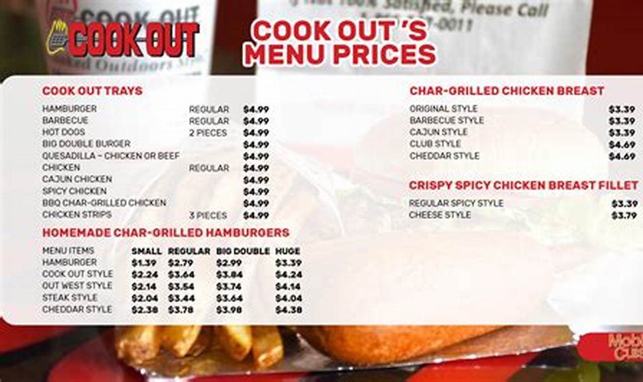 Cookout Menu With Prices 2024