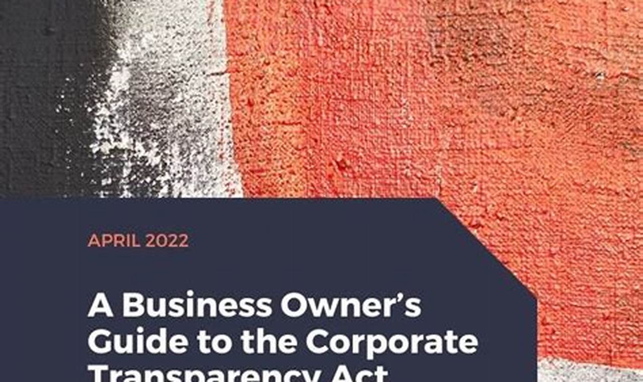 Corporate Transparency Act 2024 Full Text Printable