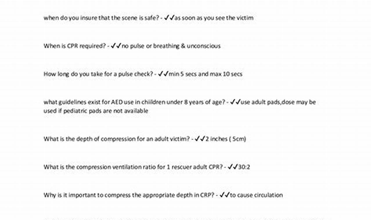 Cpr Test Questions And Answers 2024