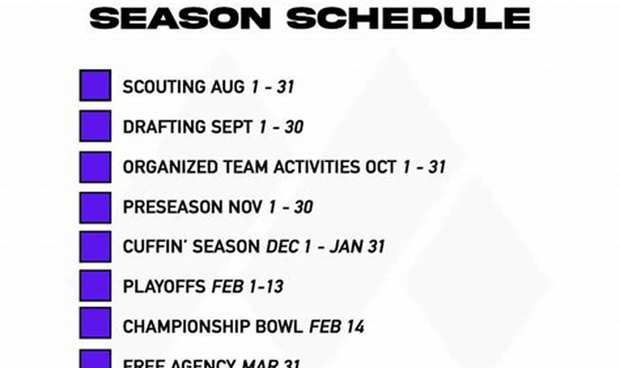 Cuffing Season Schedule 2024