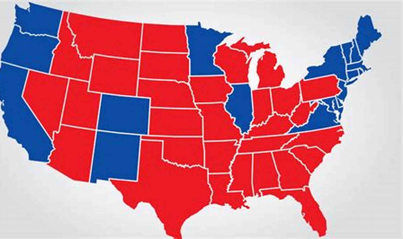 Current Red And Blue States 2024