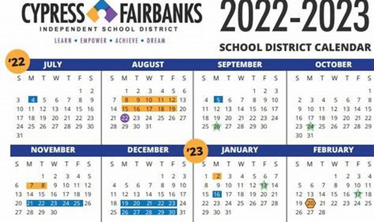 Cy Fair School Calendar 22-23
