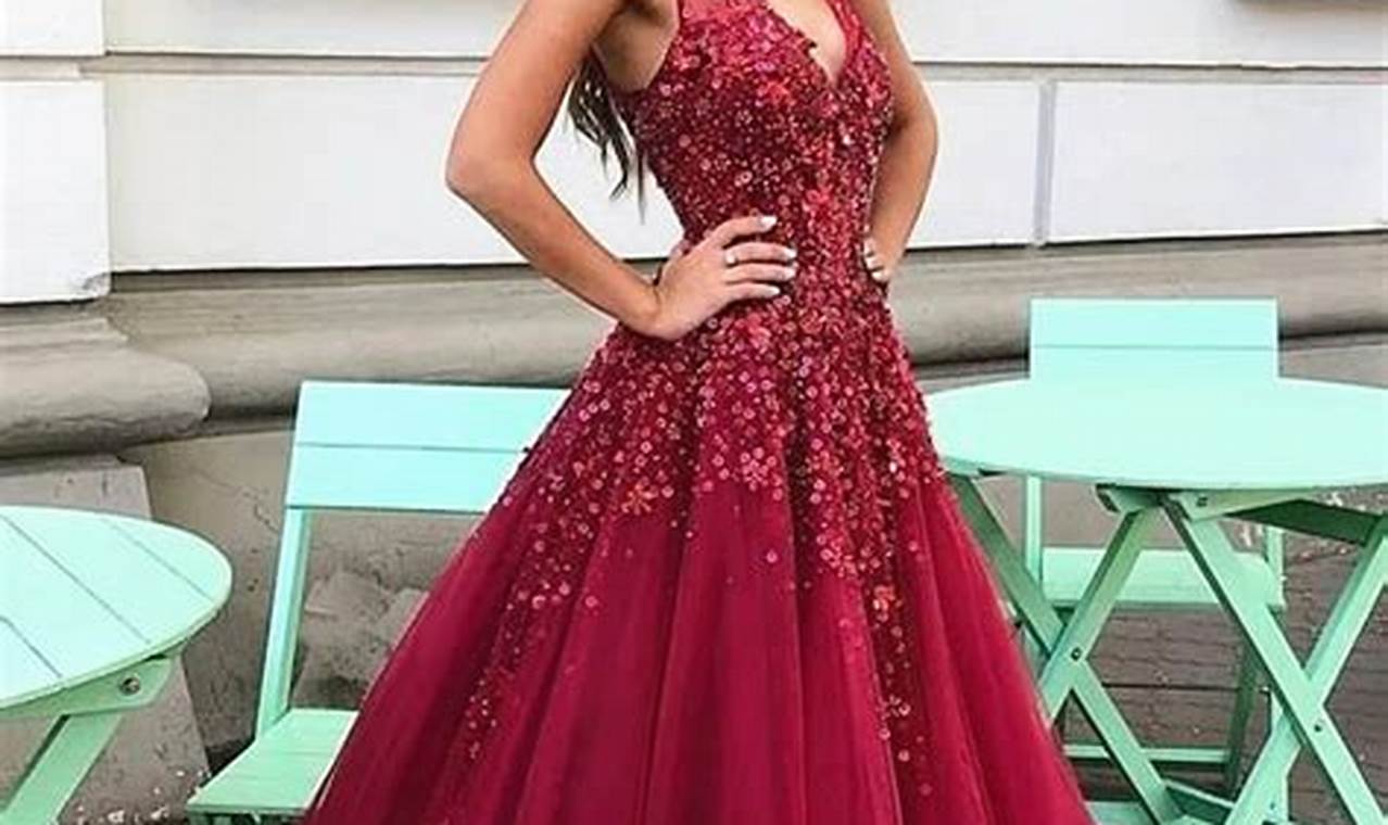 Dark Red Prom Dresses 2024