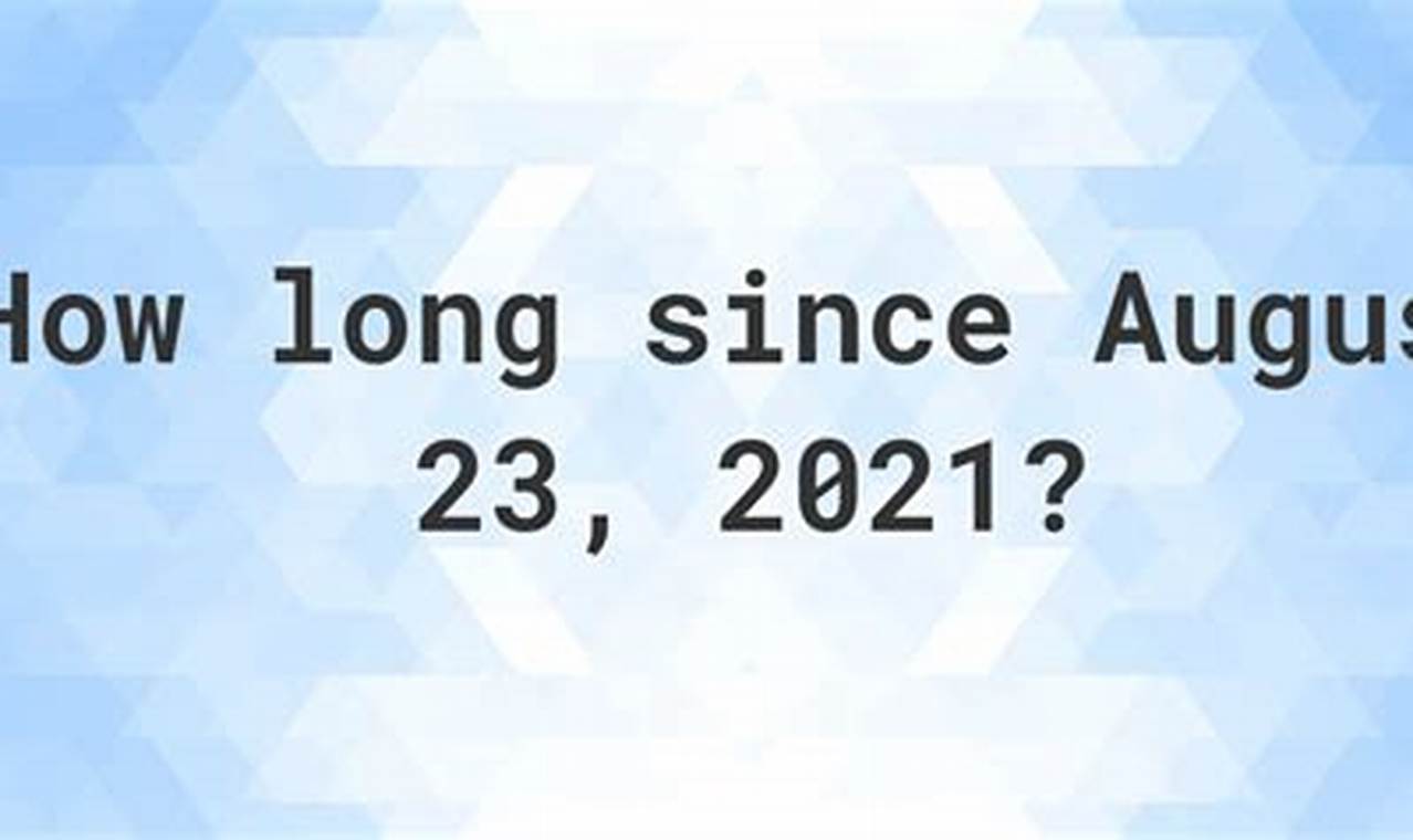 Days Since August 23 2024