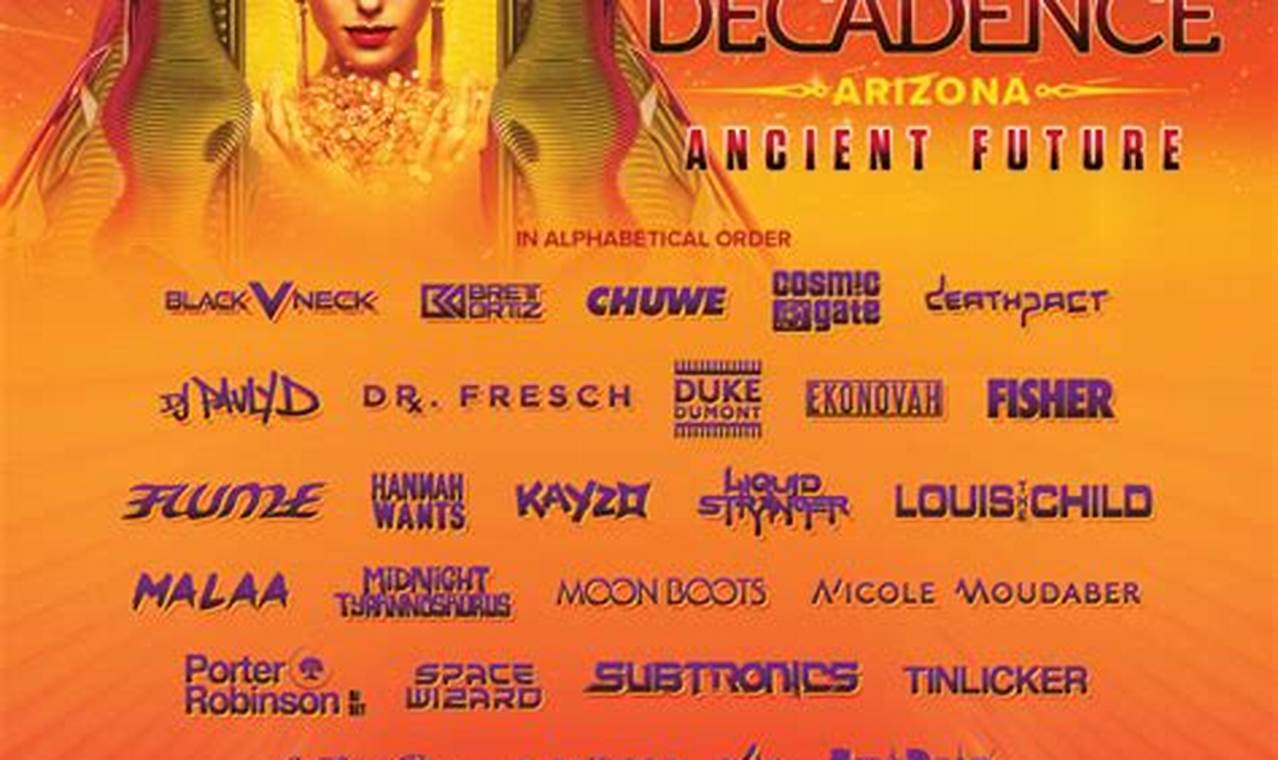 Decadence Arizona 2024 Lineup