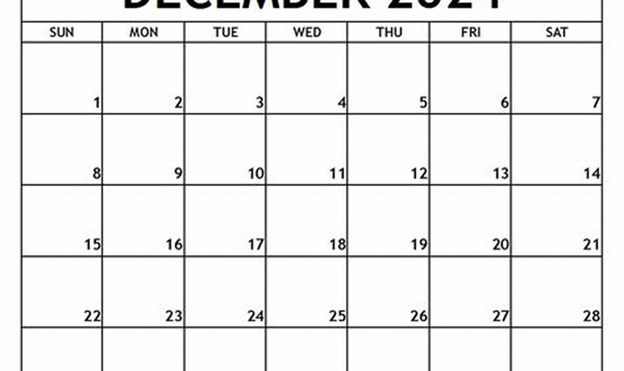 December 2024 Calendar Page Printable Freejobalert