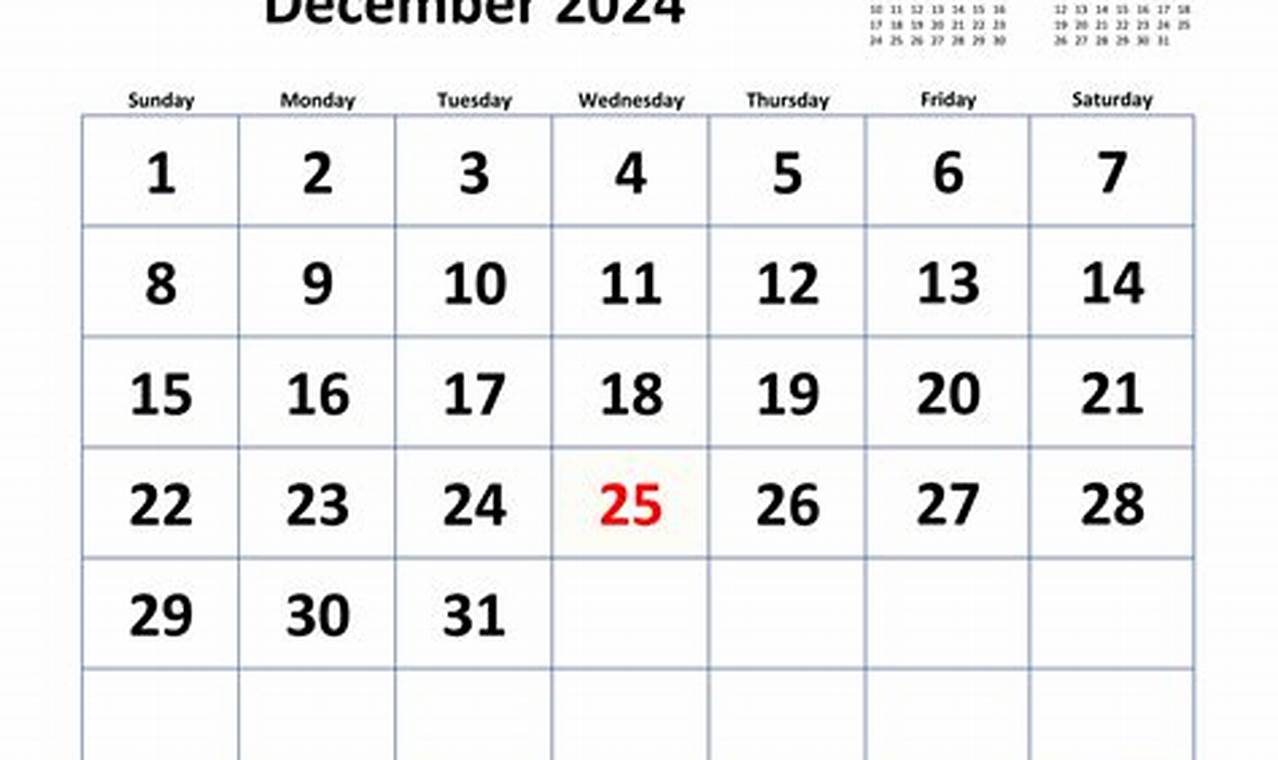 December 2024 Important Dates
