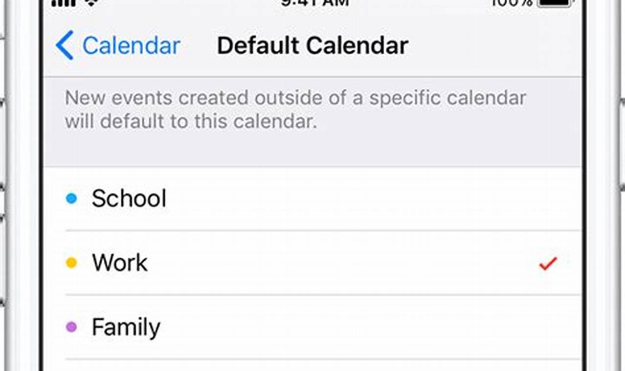 Default Calendar On Iphone
