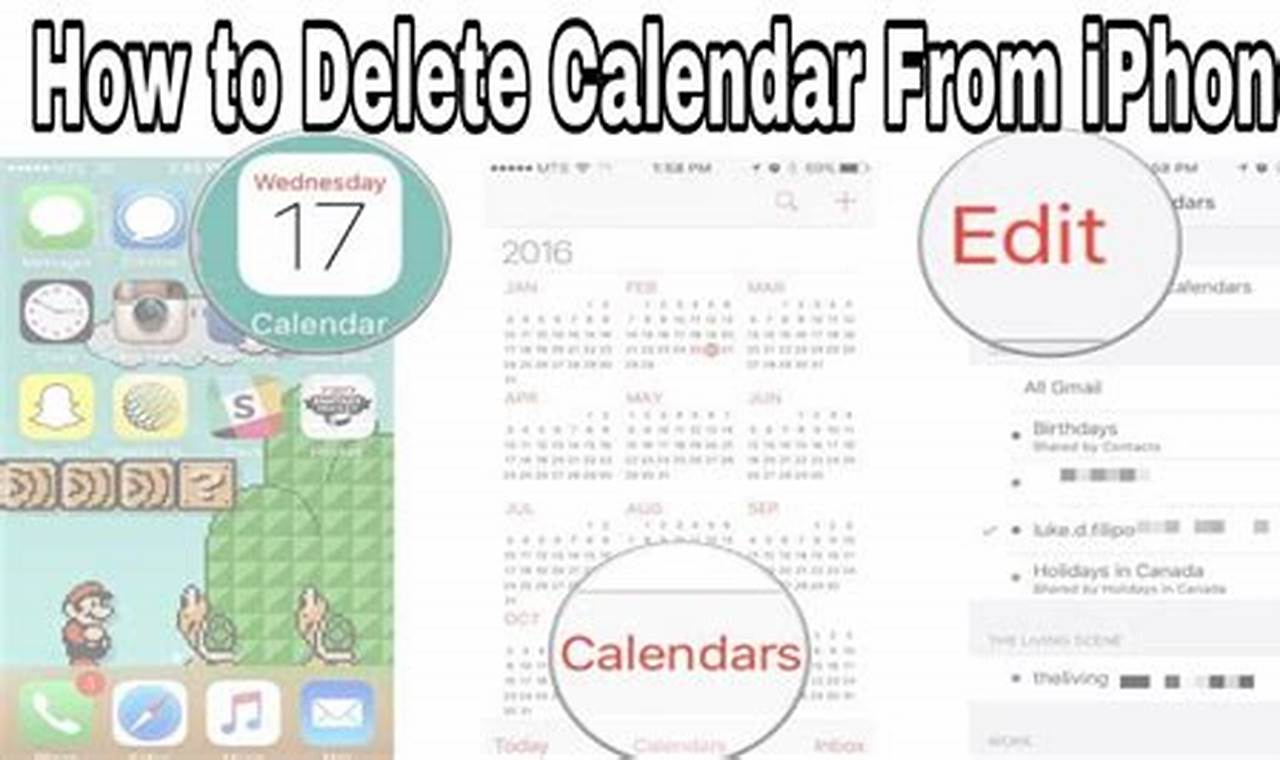 Delete Calendar Apple
