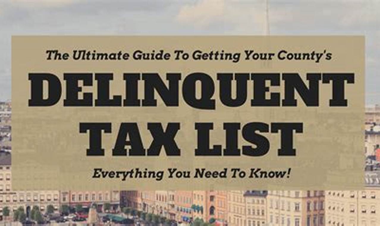 Delinquent Tax Sale List 2024