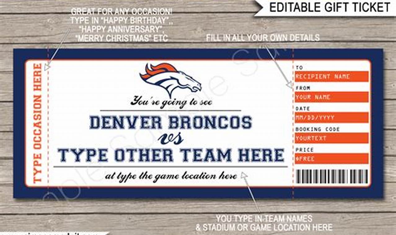 Denver Broncos Half Price Tickets 2024