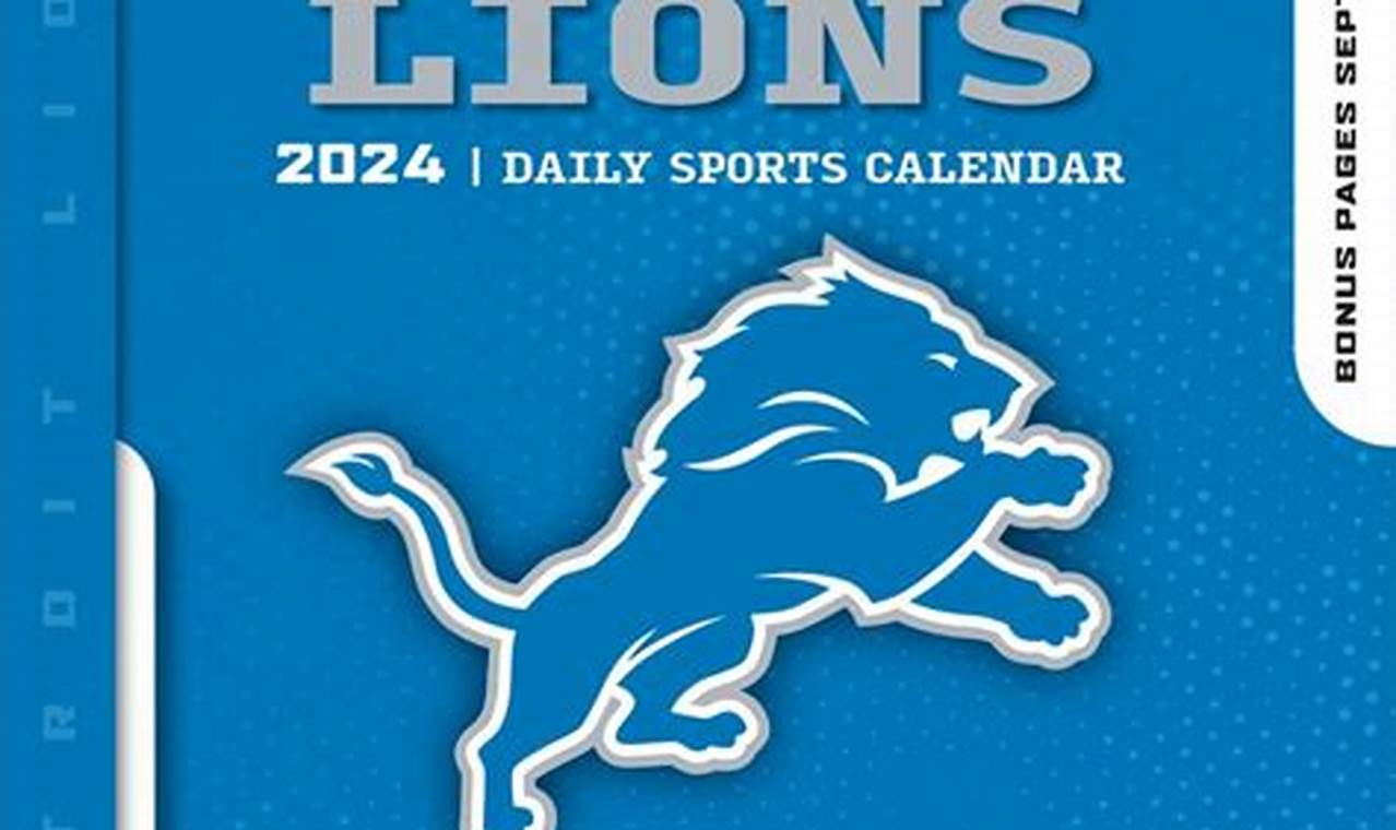 Detroit Lions 2024 Desk Calendar Patsy Jenine