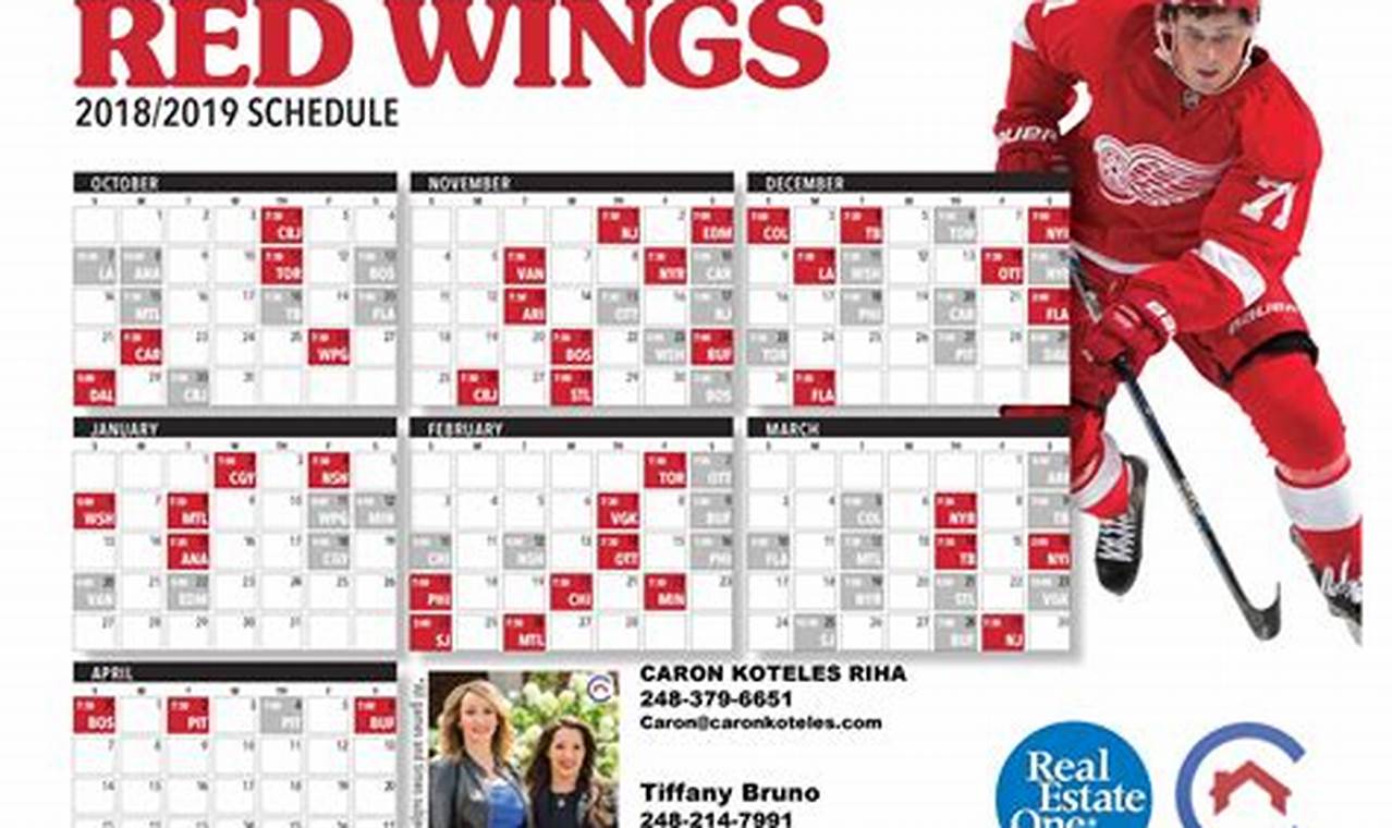 Detroit Red Wings Home Schedule 2024