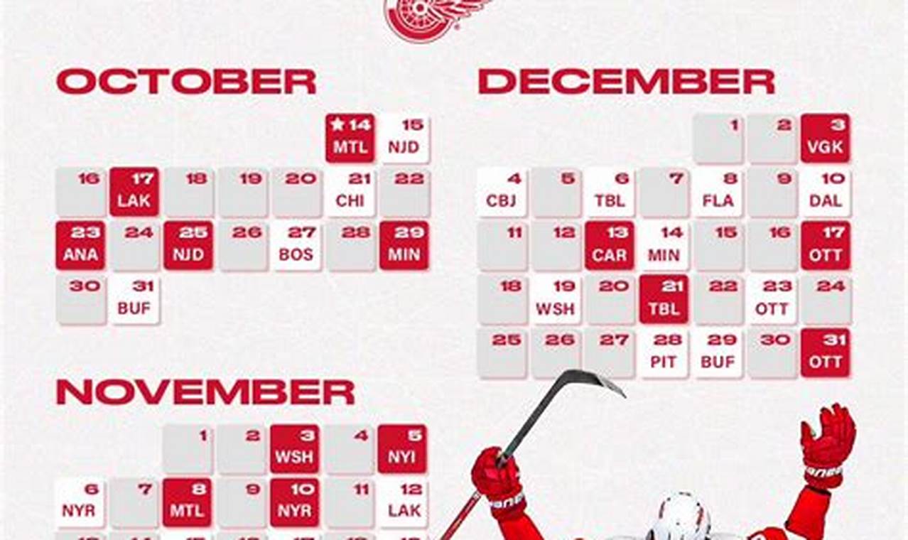Detroit Red Wings Schedule 2024 Printable