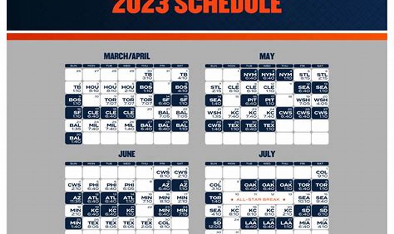 Detroit Tigers Regular Season Schedule 2024