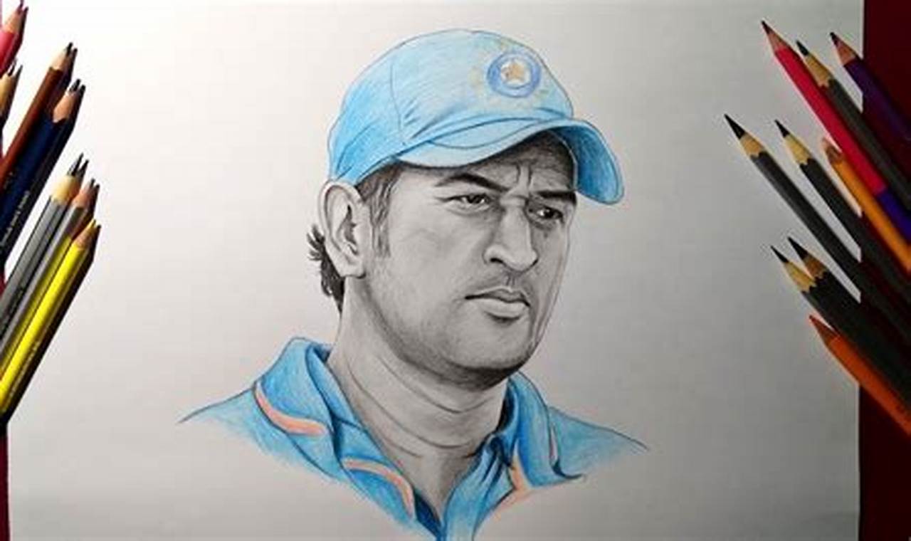 Dhoni Pencil Art: A Masterpiece of Skill and Dedication