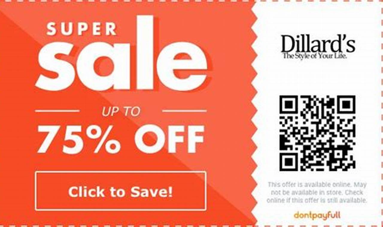 Dillard's Coupons 2024