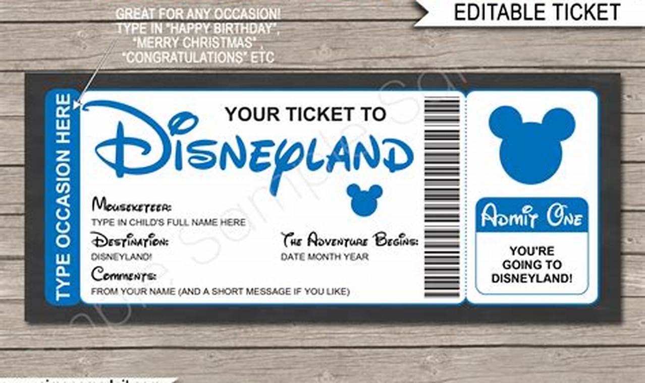 Disneyland Florida Tickets 2024