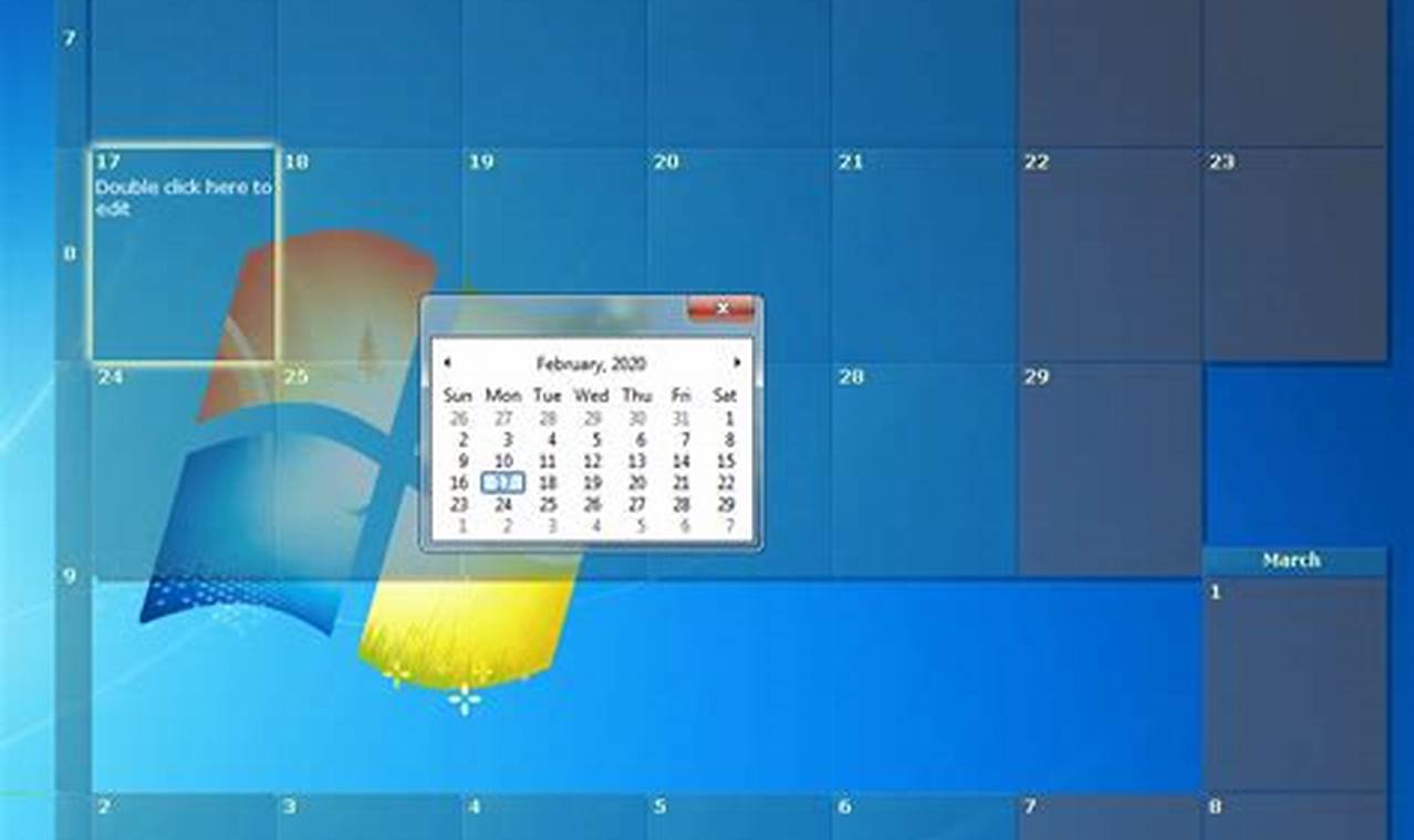 Display Calendar On Desktop
