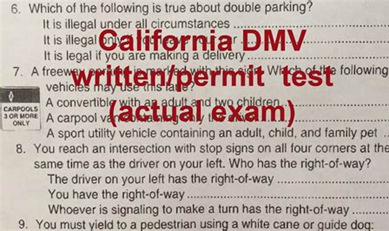 Dmv Ca Test 2024