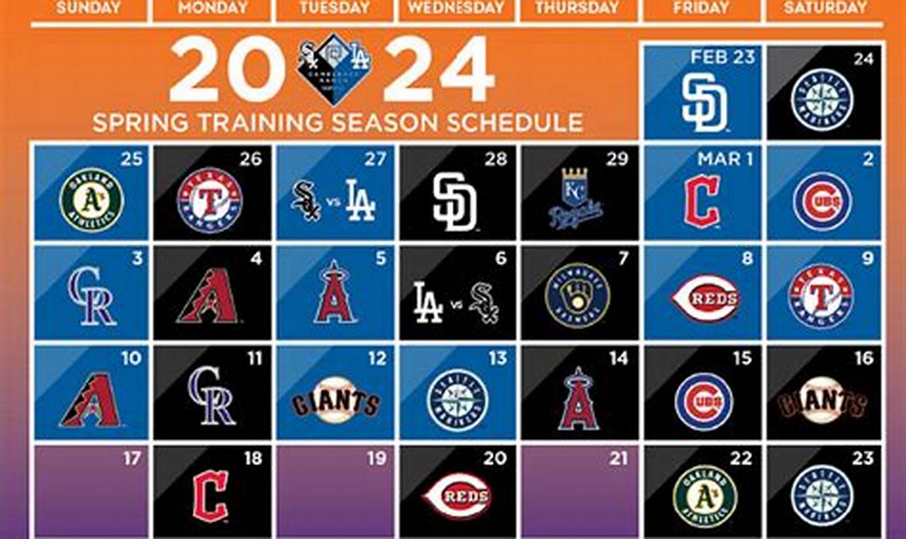 Dodger 2024 Spring Training Schedule