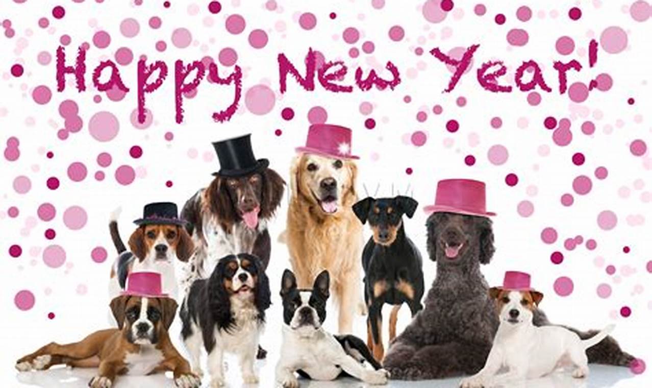 Dog Happy New Year 2024