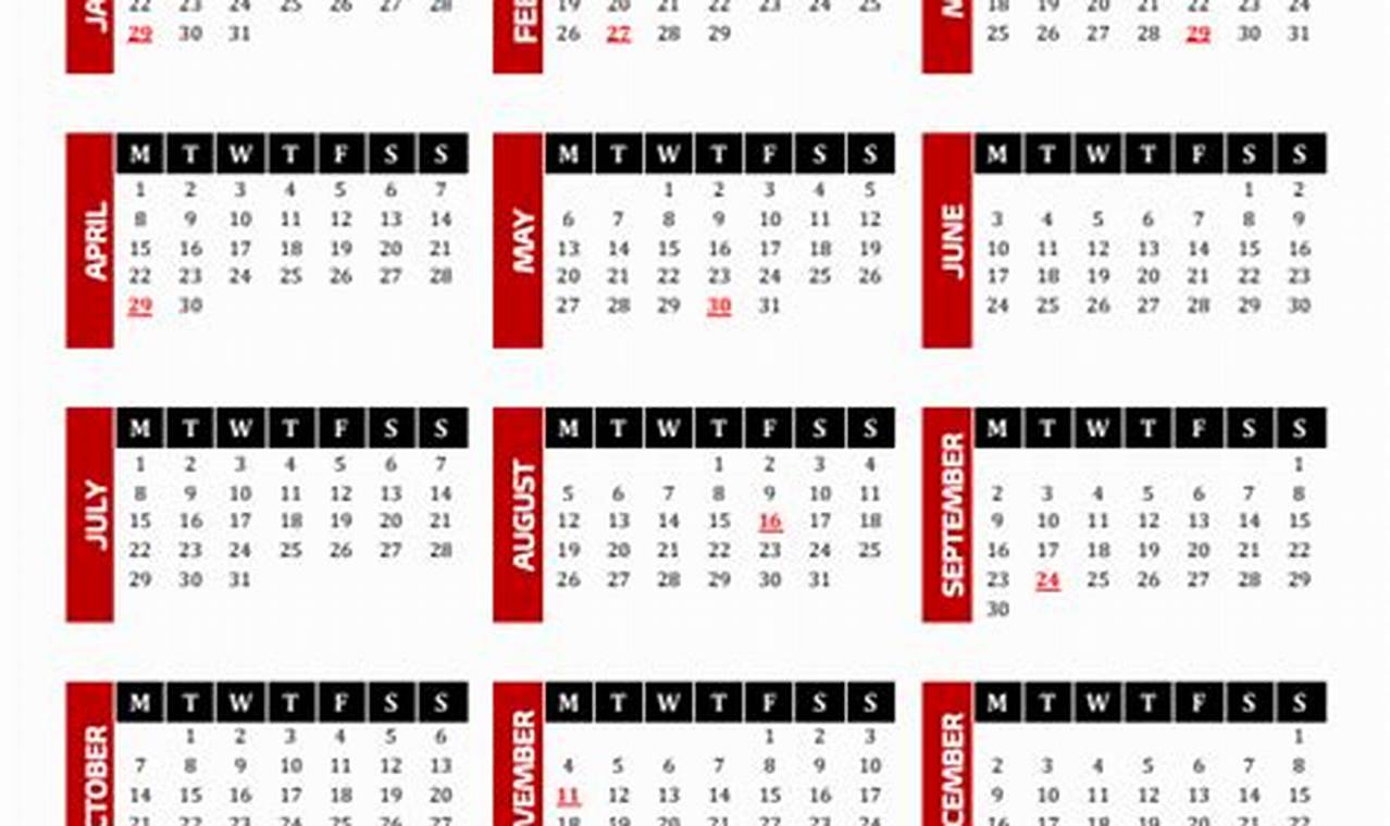 Dominican Calendar 2024