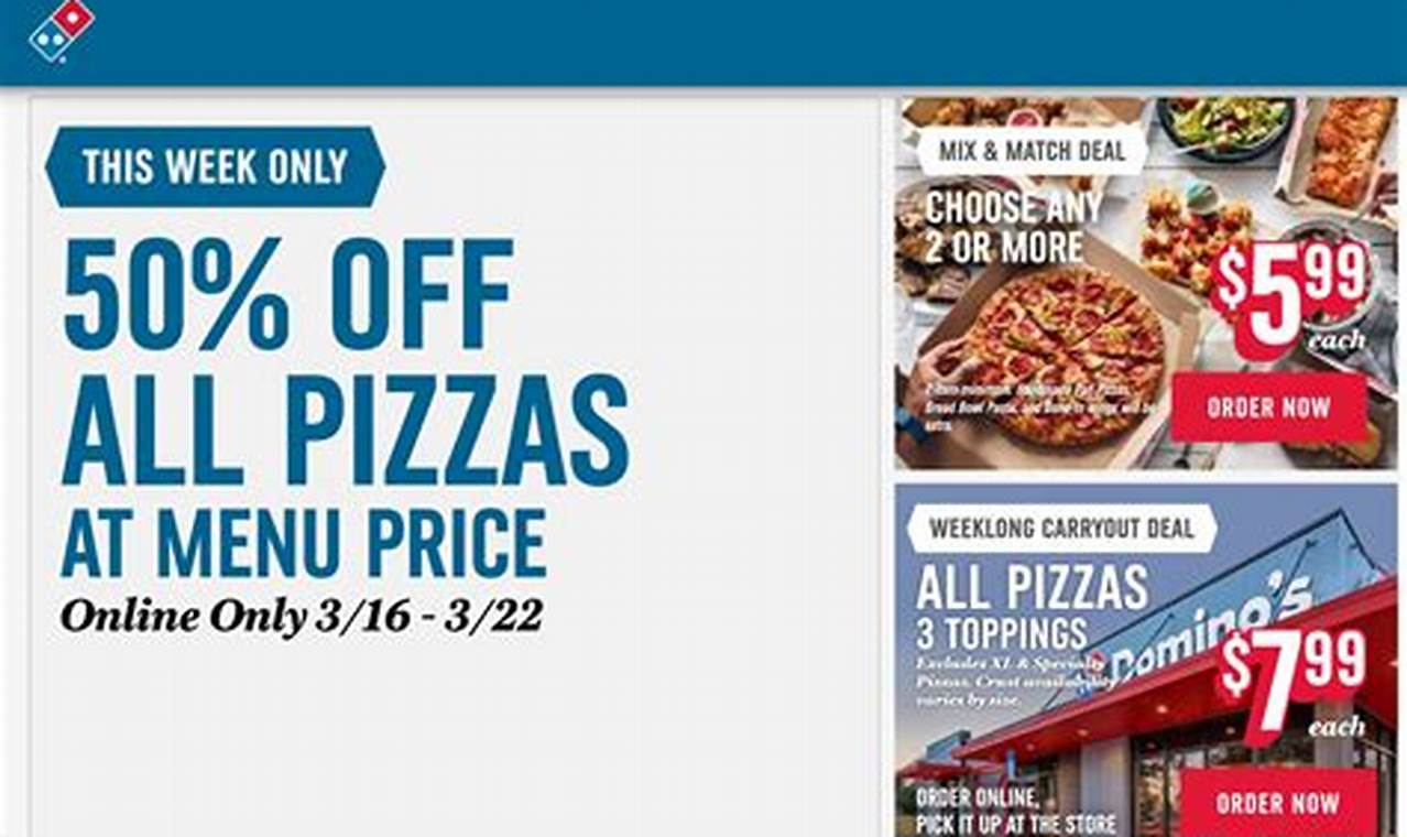 Dominos Coupon Codes April 2024 Pdf