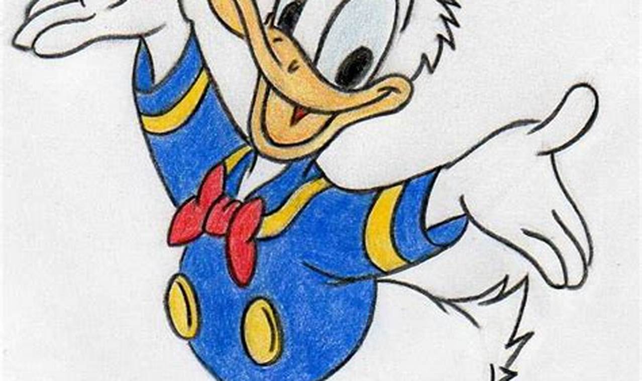 Donald Duck Pencil Drawing: A Step-by-Step Guide for Aspiring Artists