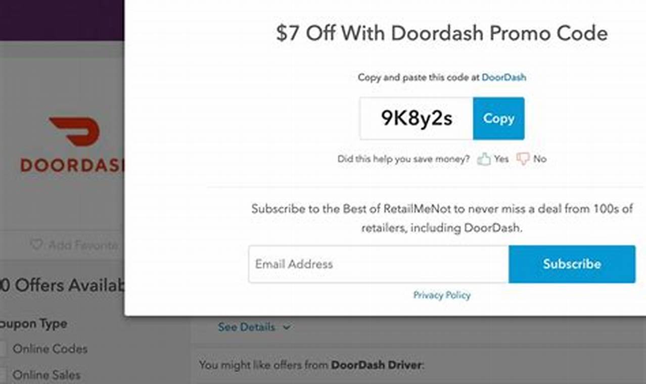 Doordash Promo Code April 2024