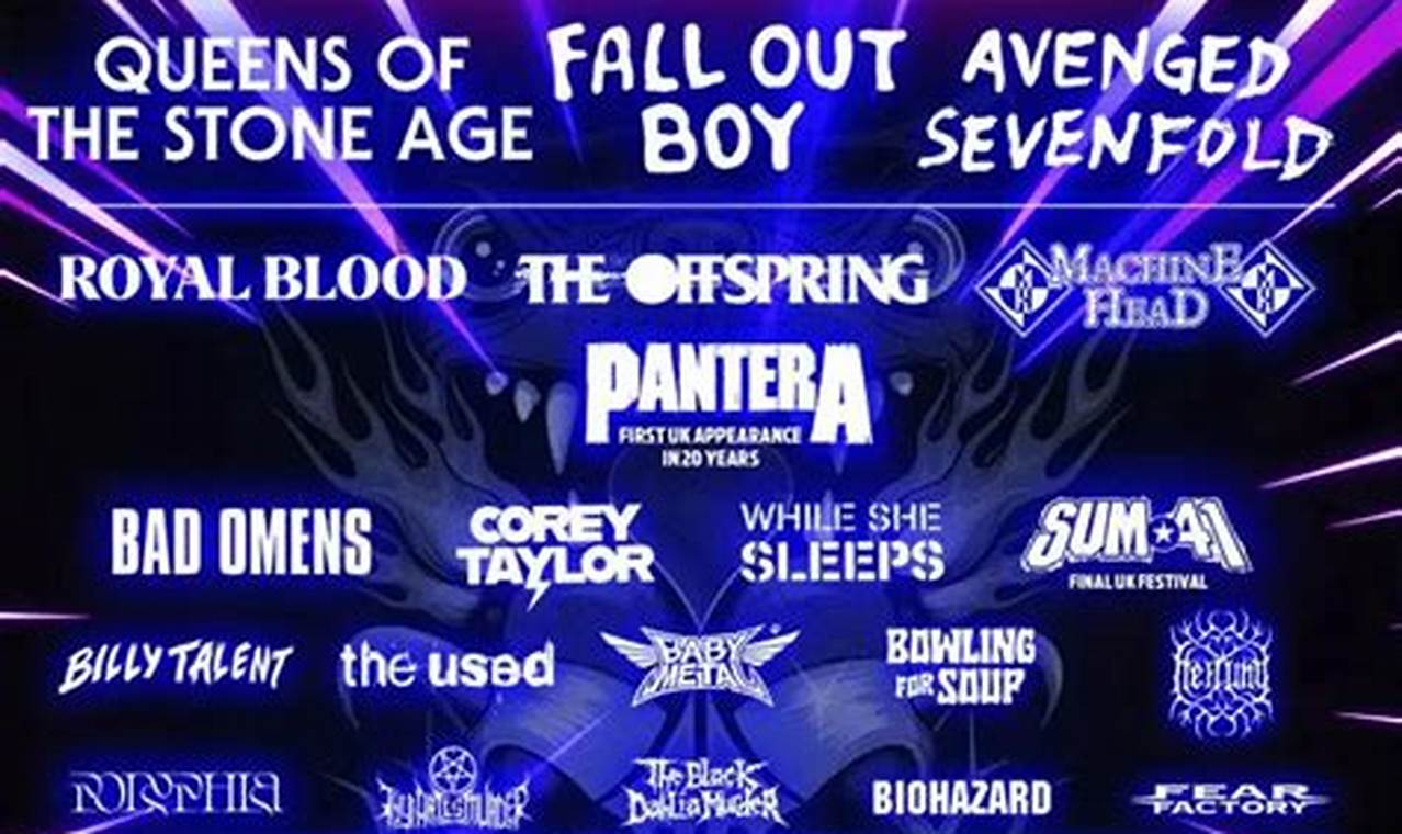 Download Festival 2024 Lineup Card