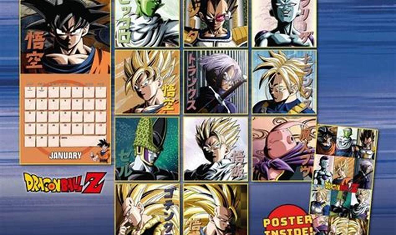 Dragon Ball Super Calendar 2024