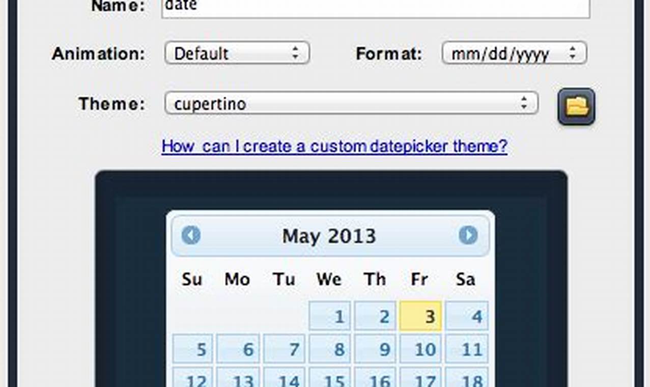Dreamweaver Calendar Extension