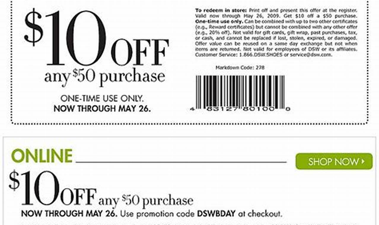 Dsw Printable Coupons 2024 Online