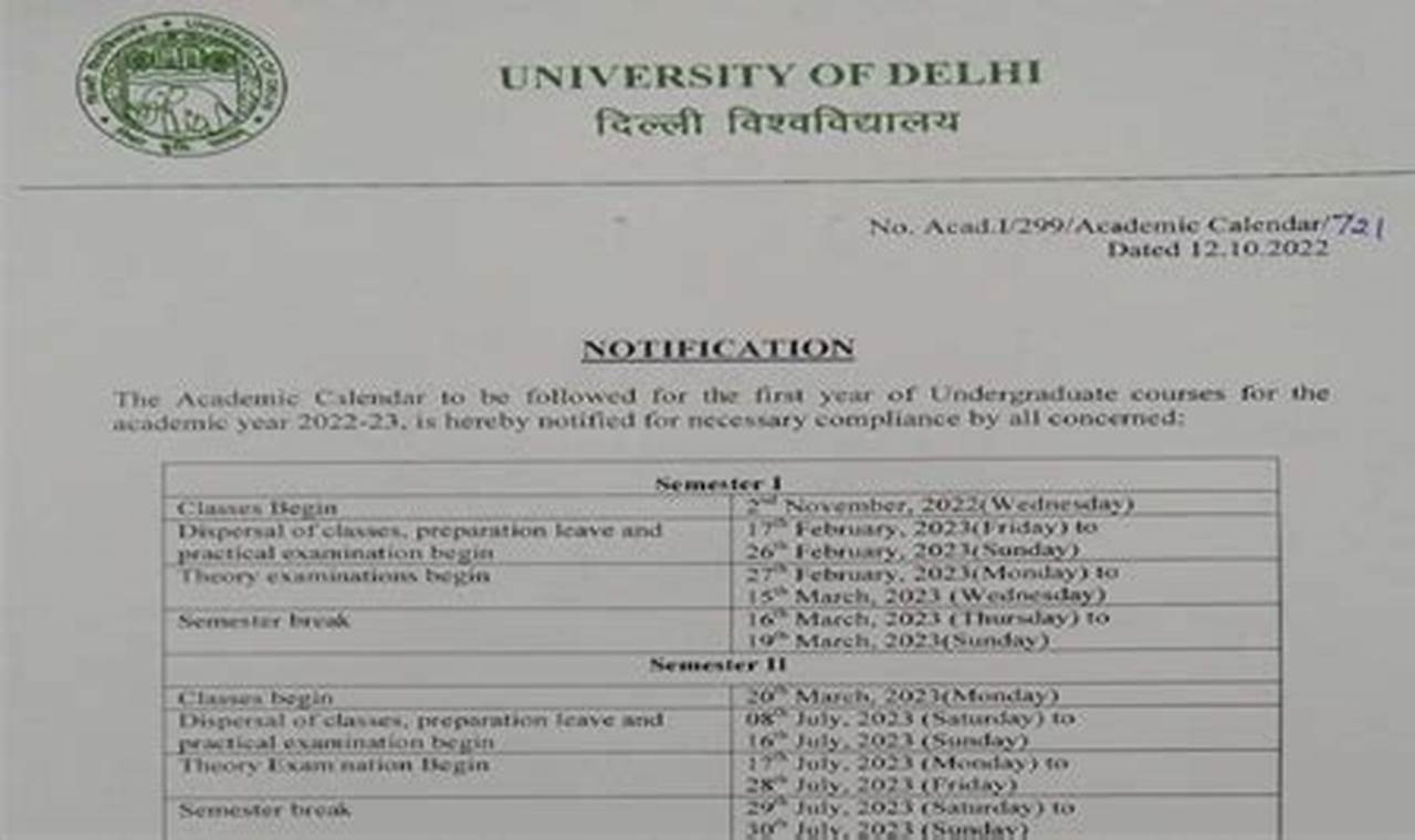 Du 2024-25 Academic Calendar