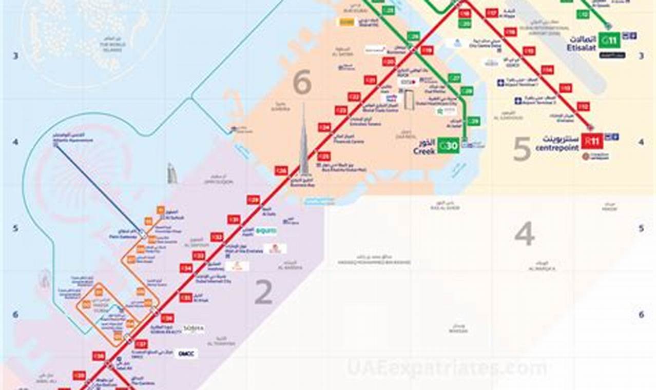 Dubai Metro Map 2024 Pdf