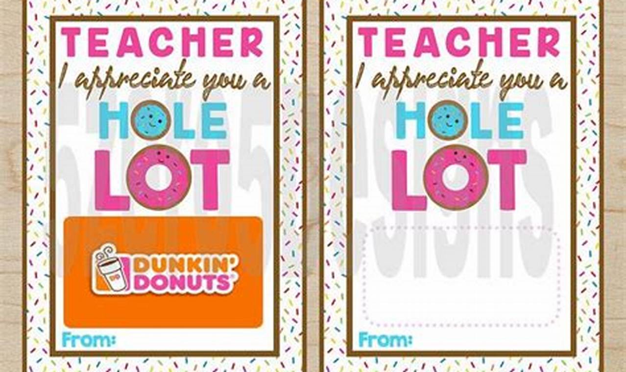 Dunkin Donuts Teacher Appreciation 2024 Day