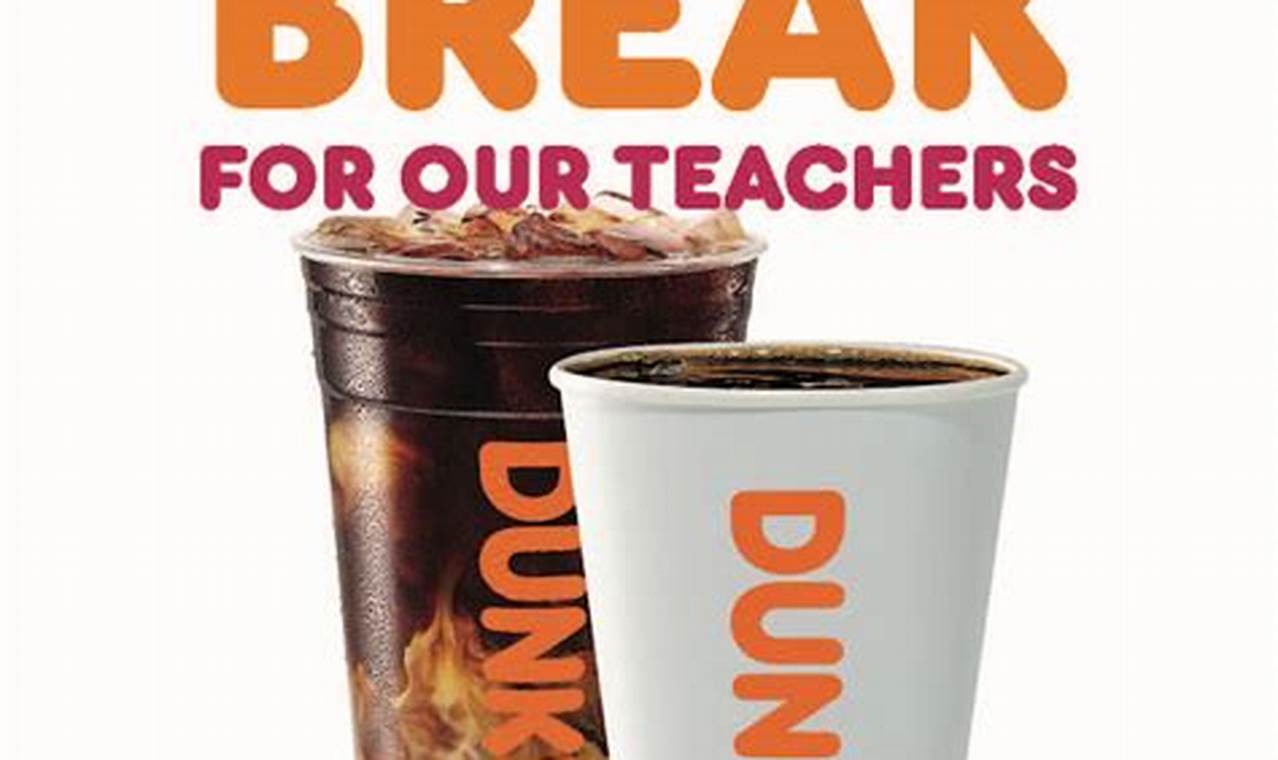 Dunkin Free Coffee Teachers 2024