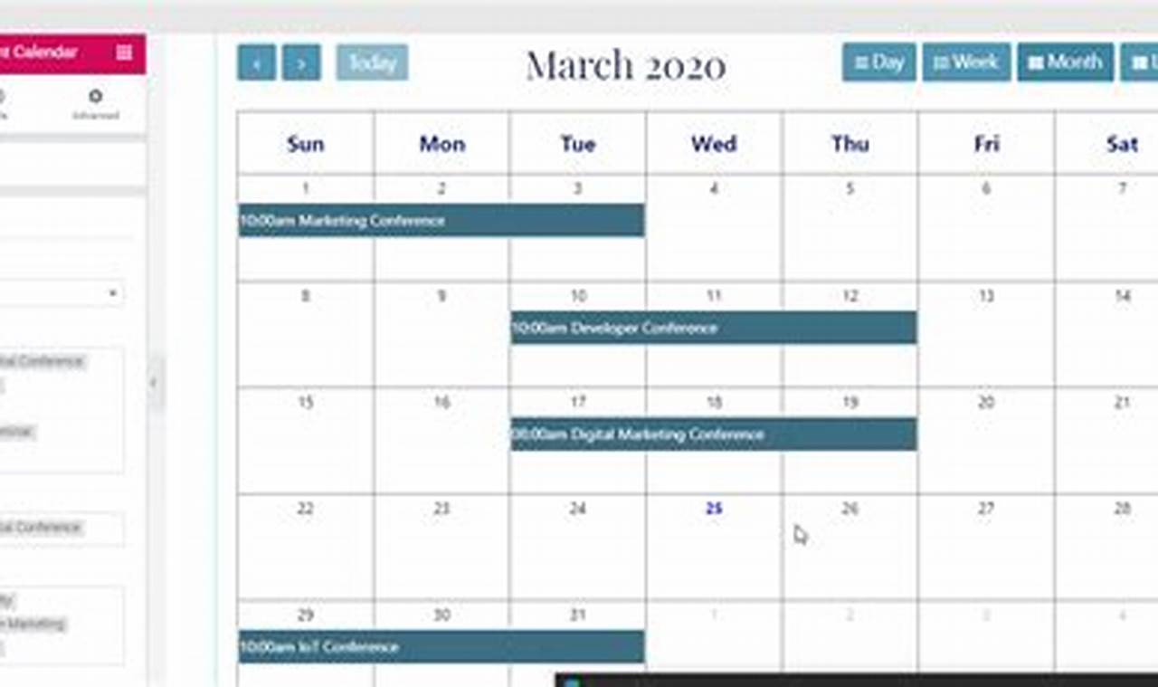 Ea Events Calendar