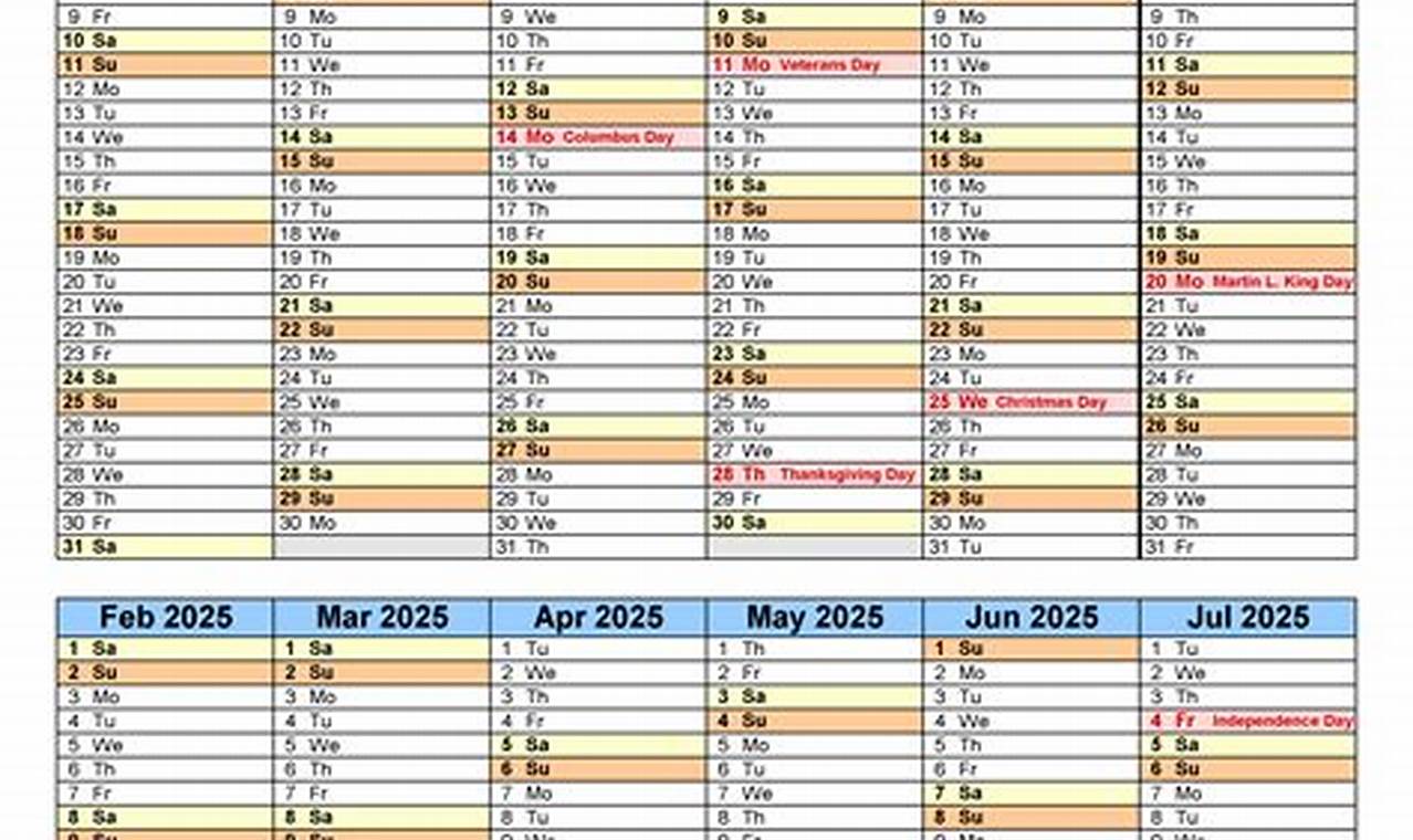 Eastern High School Calendar 2024-2025