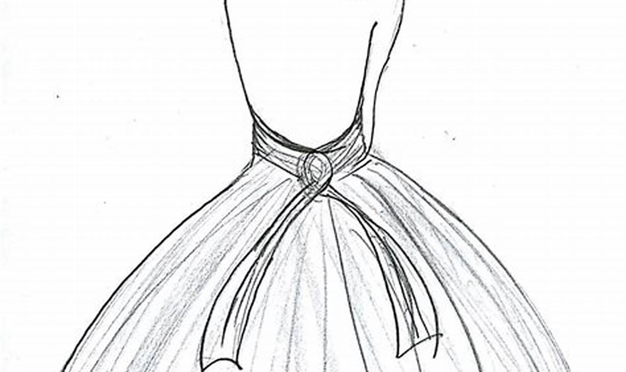 Easy Pencil Sketches of Dress