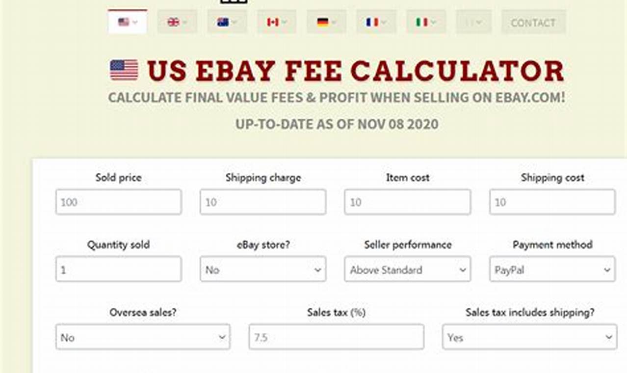 Ebay Fee Calculator 2024