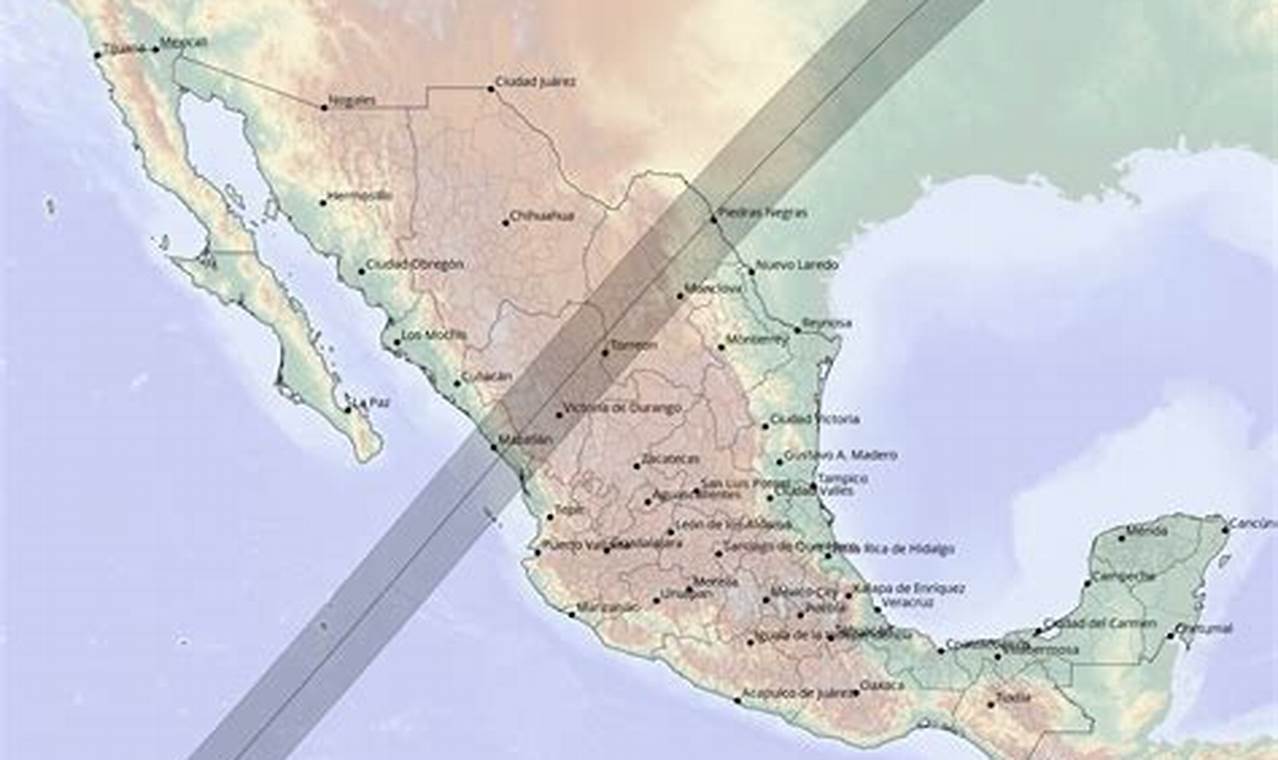 Eclipse 2024 Mexico Map