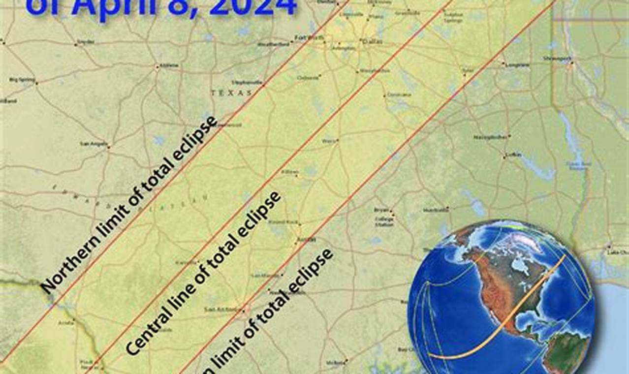 Eclipse 2024 Path Of Totality Map