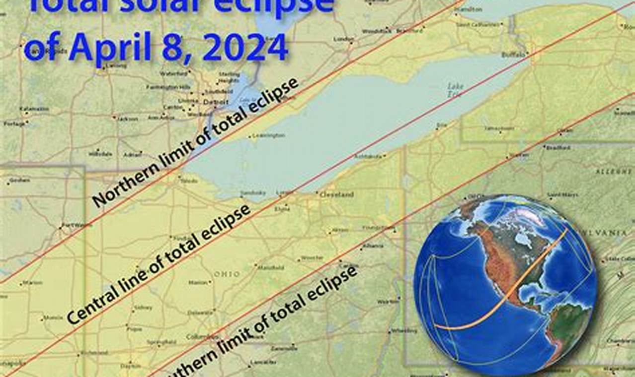 Eclipse 2024 Path Of Totality Map Oh