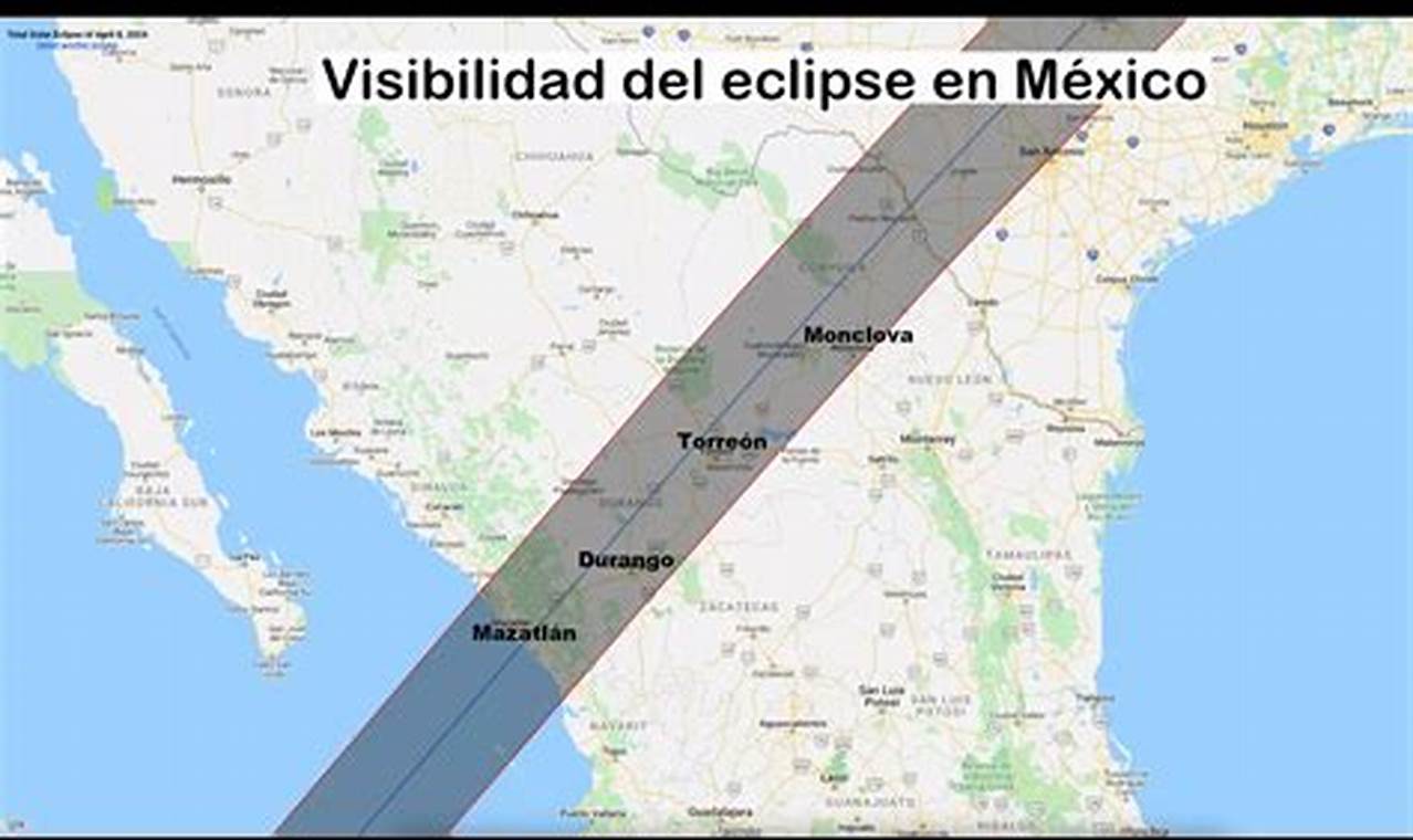 Eclipse 8 De Abril 2024 Trayectoria Del