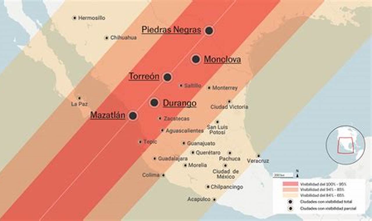 Eclipse Solar 2024 Mexico Trayectoria