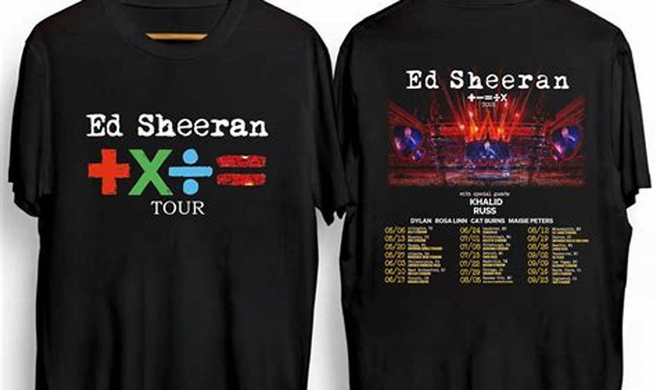 Ed Sheeran 2024 Tour Shirts