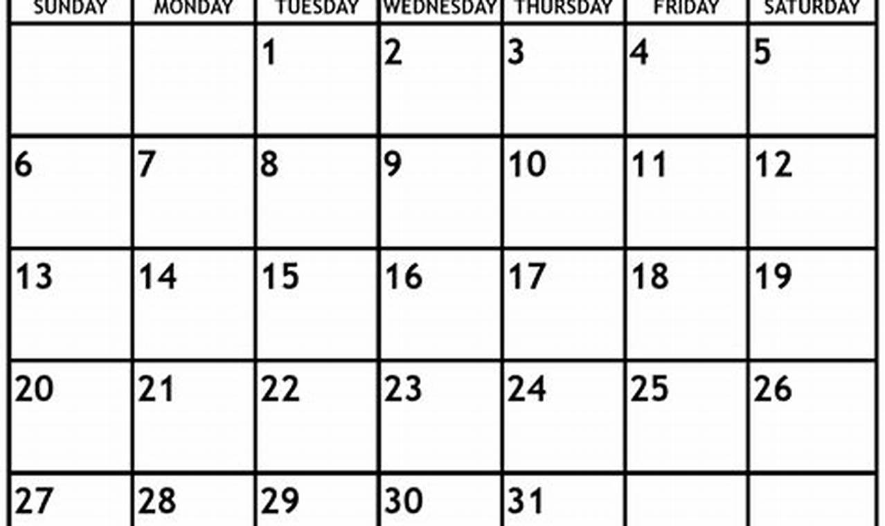 Editable Calendar For October 2024