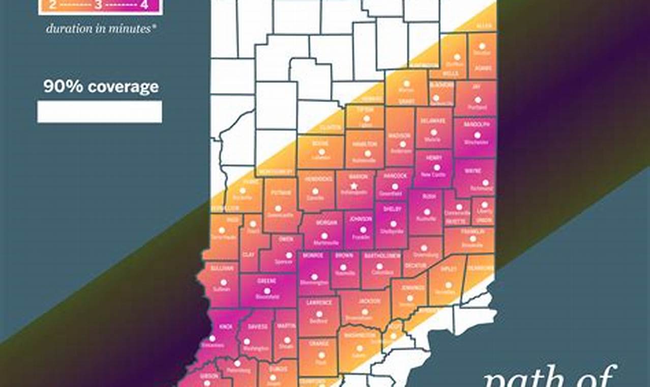 Eeclipse Map 2024 Indiana